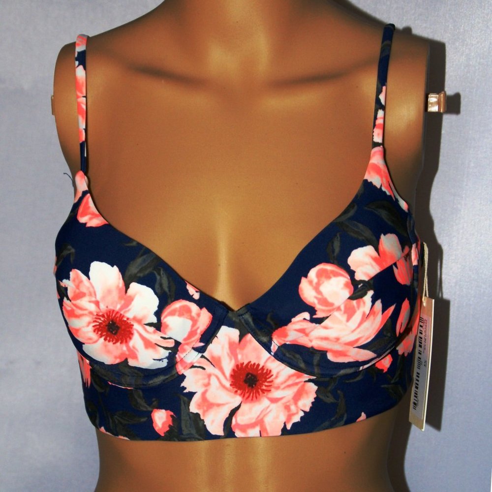 Tori Praver Floral Bikini Padded Underwire Top